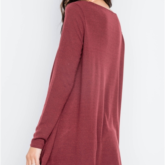 🌹Wine Loose Fit Knit Top - Picture 5 of 7